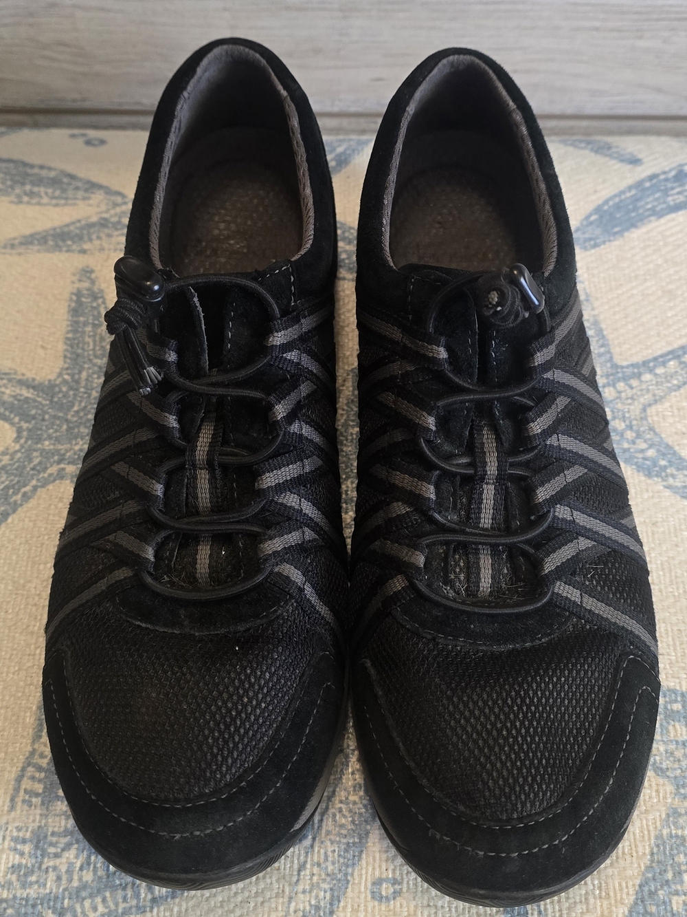 Dansko Honor Women’s Black Slip-On Active Suede Mesh Sneakers, 7.5